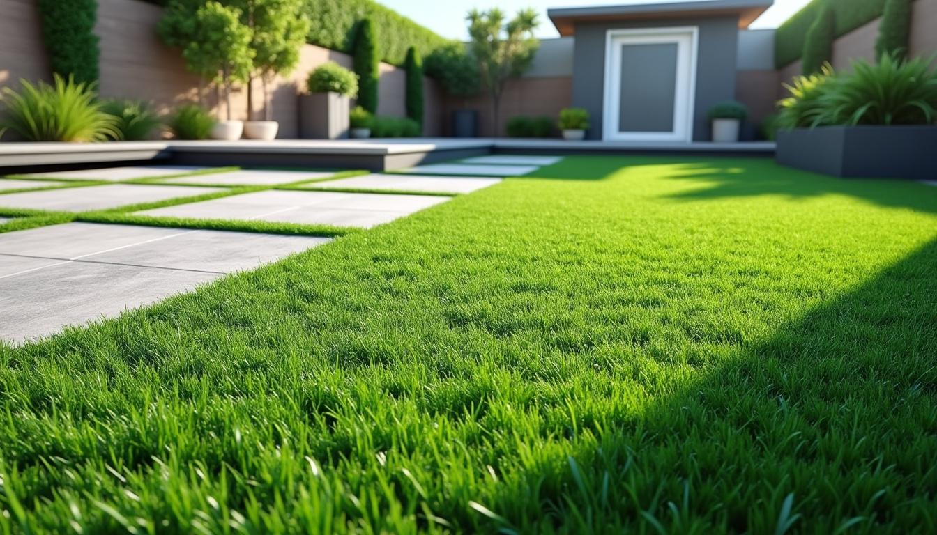 Gazonium synthétique : Offrez à votre jardin un look impeccable toute l’année ! 5 découvrez gazonium synthétique, la solution idéale pour un jardin toujours vert et impeccable ! robuste et esthétique, notre gazon artificiel nécessite peu d'entretien et résiste aux intempéries. offrez à votre espace extérieur une allure parfaite tout au long de l'année.