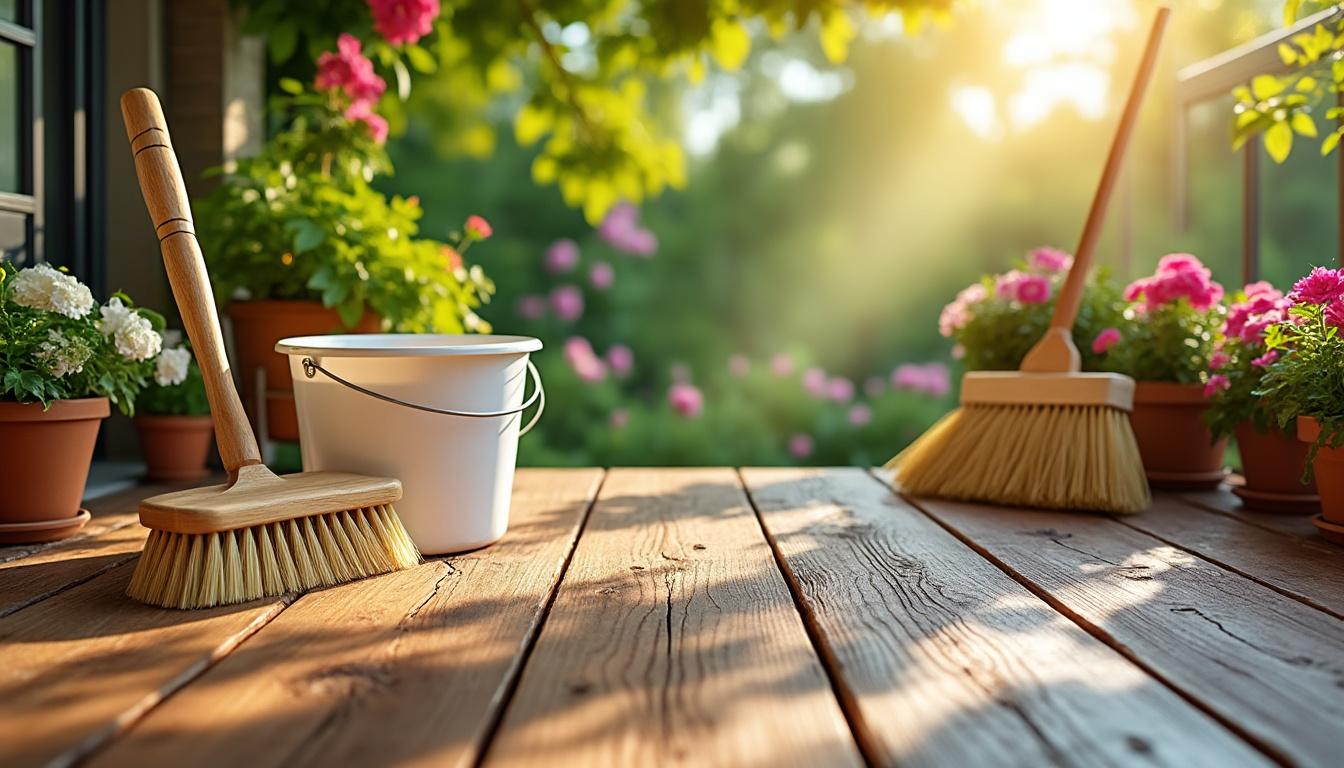 Astuces de grand-mère pour nettoyer efficacement votre terrasse en bois 14 découvrez des astuces de grand-mère infaillibles pour nettoyer et entretenir votre terrasse en bois. profitez de conseils naturels et économiques pour redonner éclat et brillance à votre espace extérieur.