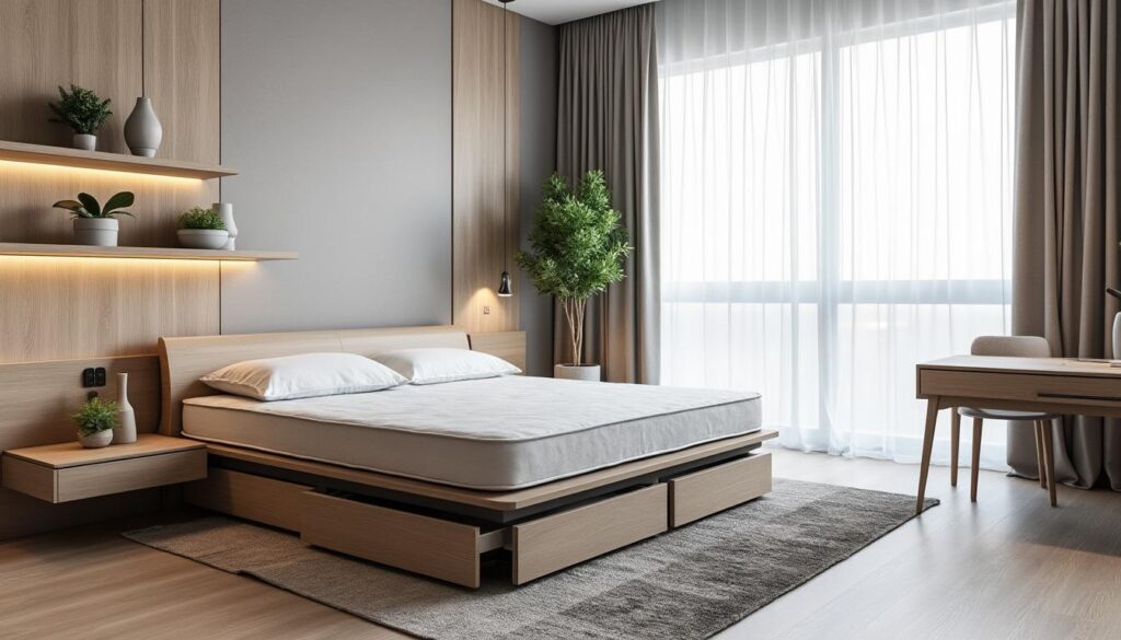 découvrez des astuces ingénieuses pour aménager votre lit dans une petite chambre et maximiser l'espace disponible, alliant confort et gain de place.