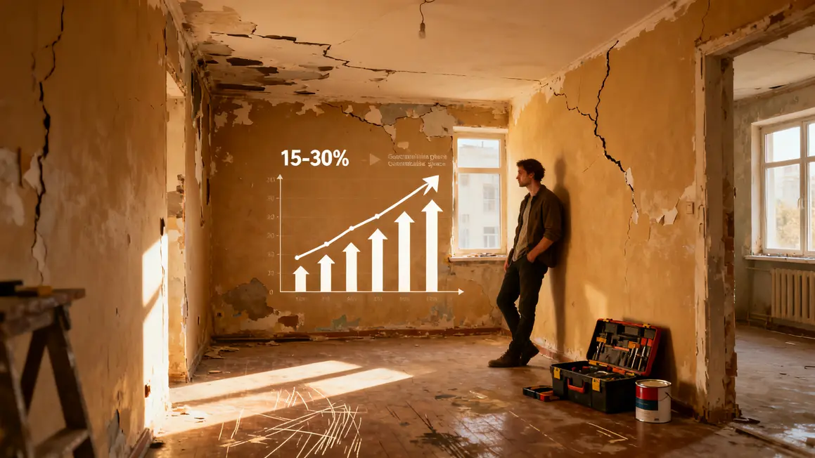 Appartement vide achat immobilier avec travaux décote