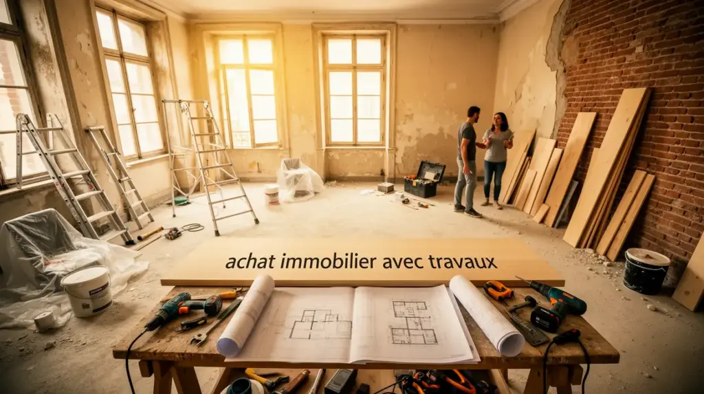 achat immobilier avec travaux appartement en renovation murs nus outils