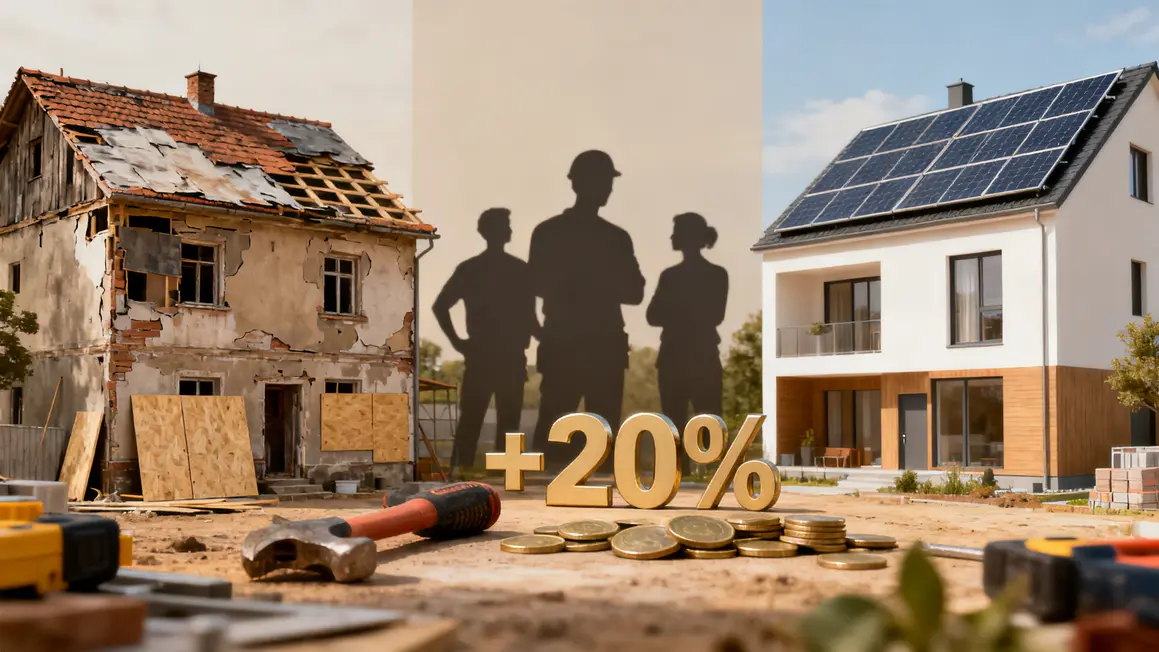 Maison avant et après rénovation, comparaison achat immobilier avec travaux