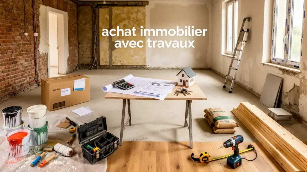 Maison semi-rénovée achat immobilier avec travaux outils et matériaux