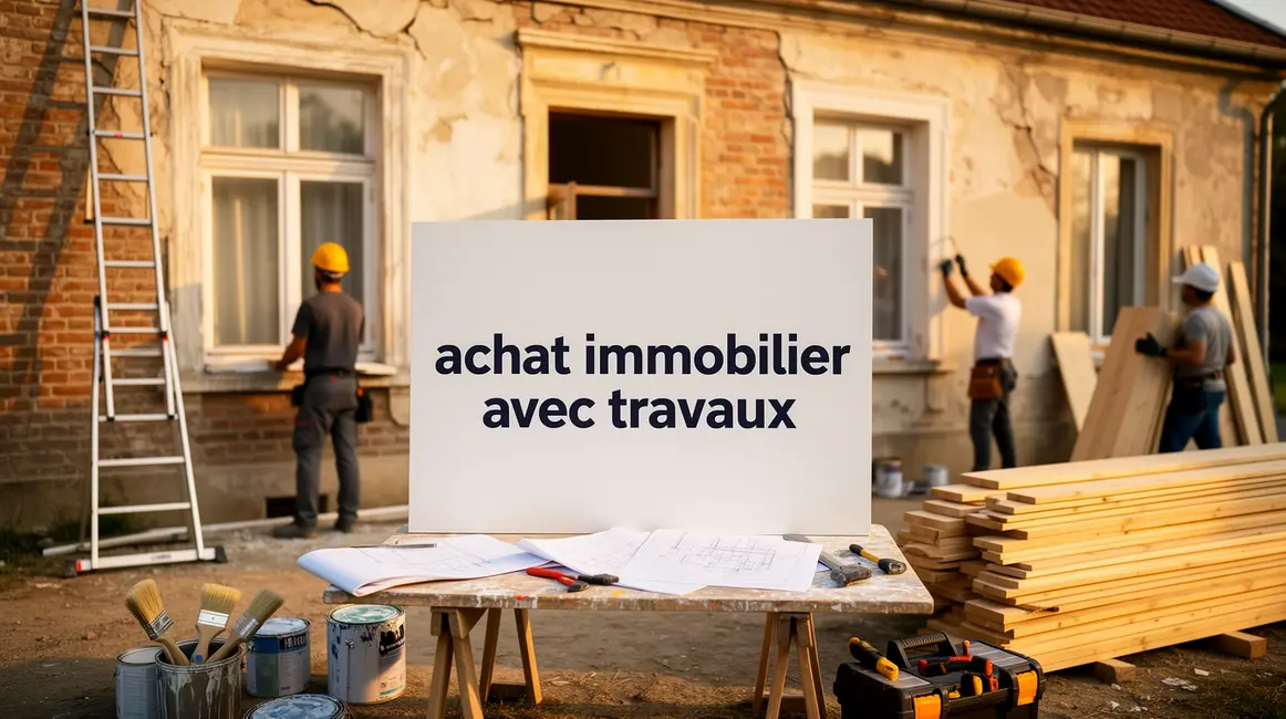 Scène rénovation maison achat immobilier avec travaux