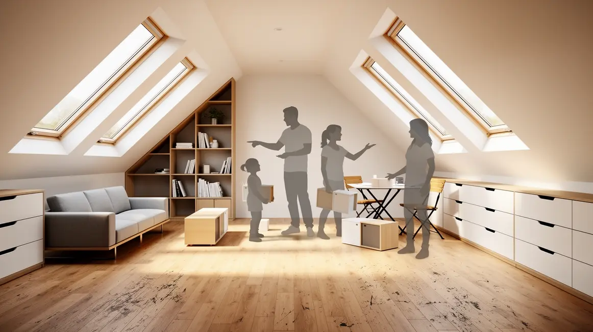 aménagement des combles : guide débutant sans jargon en petit budget 2 grenier transforme en espace familial moderne