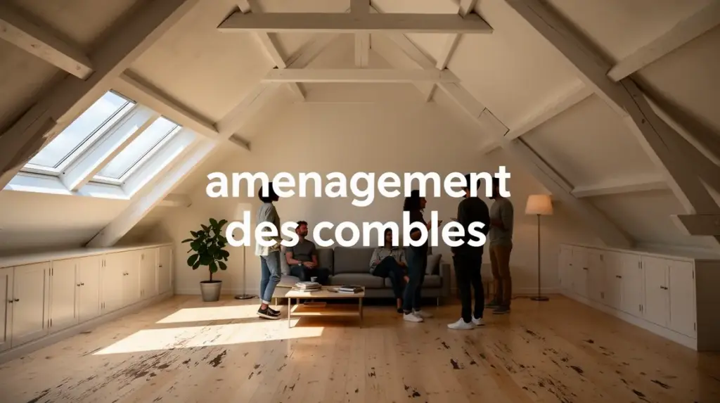 Grenier lumineux amenagement des combles moderne