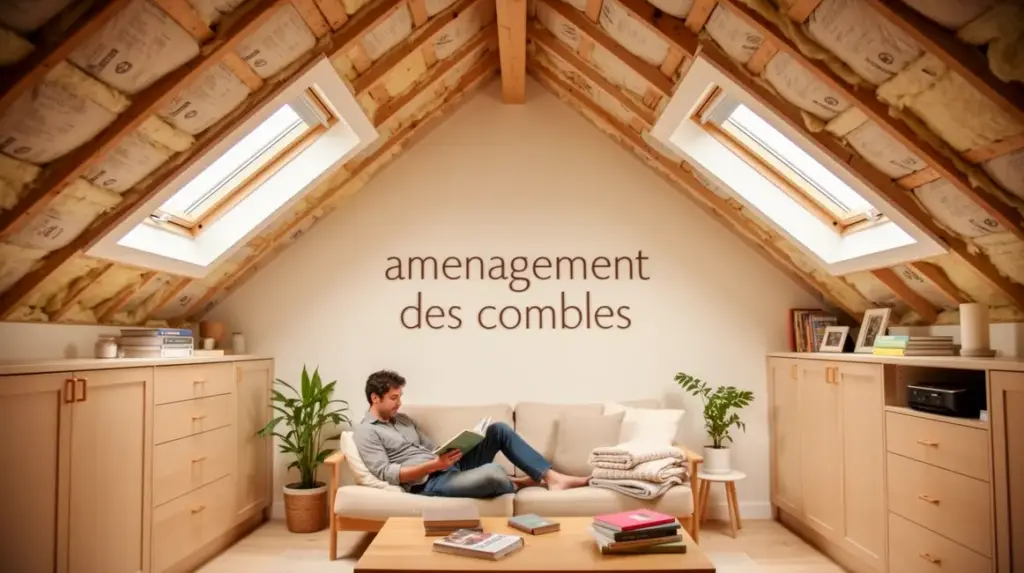 Aménagement des combles rénovés lumineux rangements astucieux