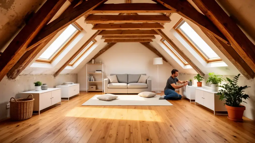 grenier lumineux amenagement des combles petit budget
