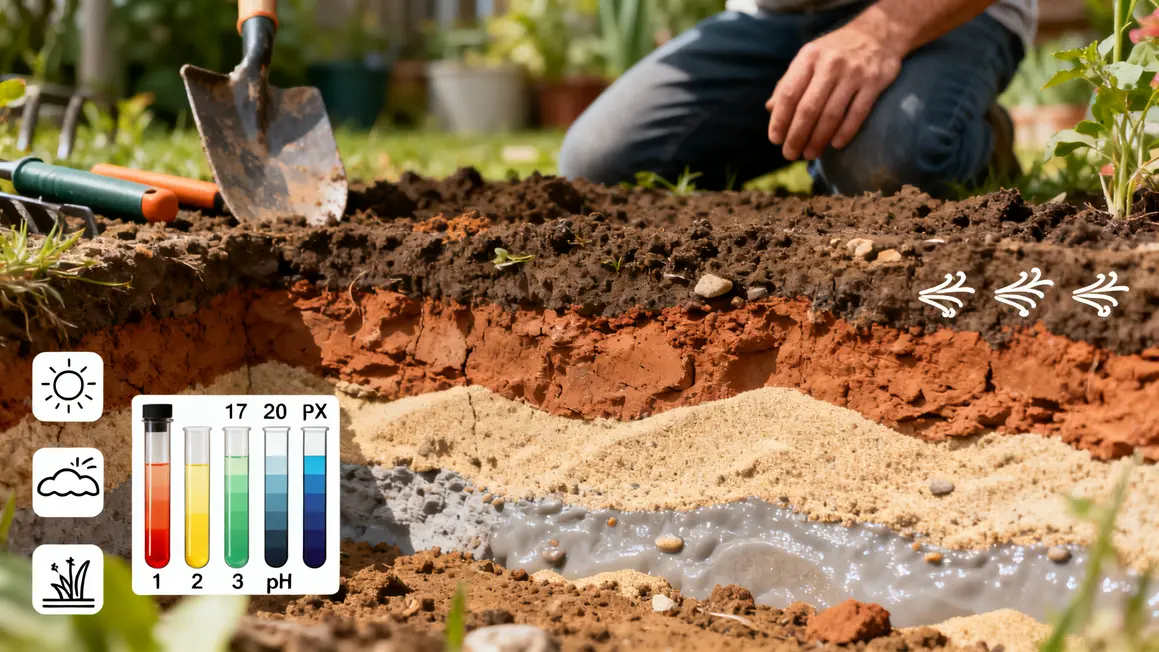 analyse terrain jardin sec sol drainage