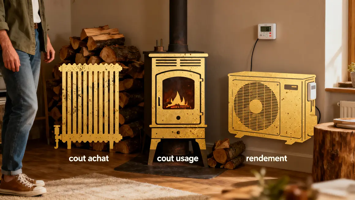 Bien choisir chauffage économique : méthode simple et fiable en petit budget 3 chauffage economique infographie radiateur poele pompe a chaleur