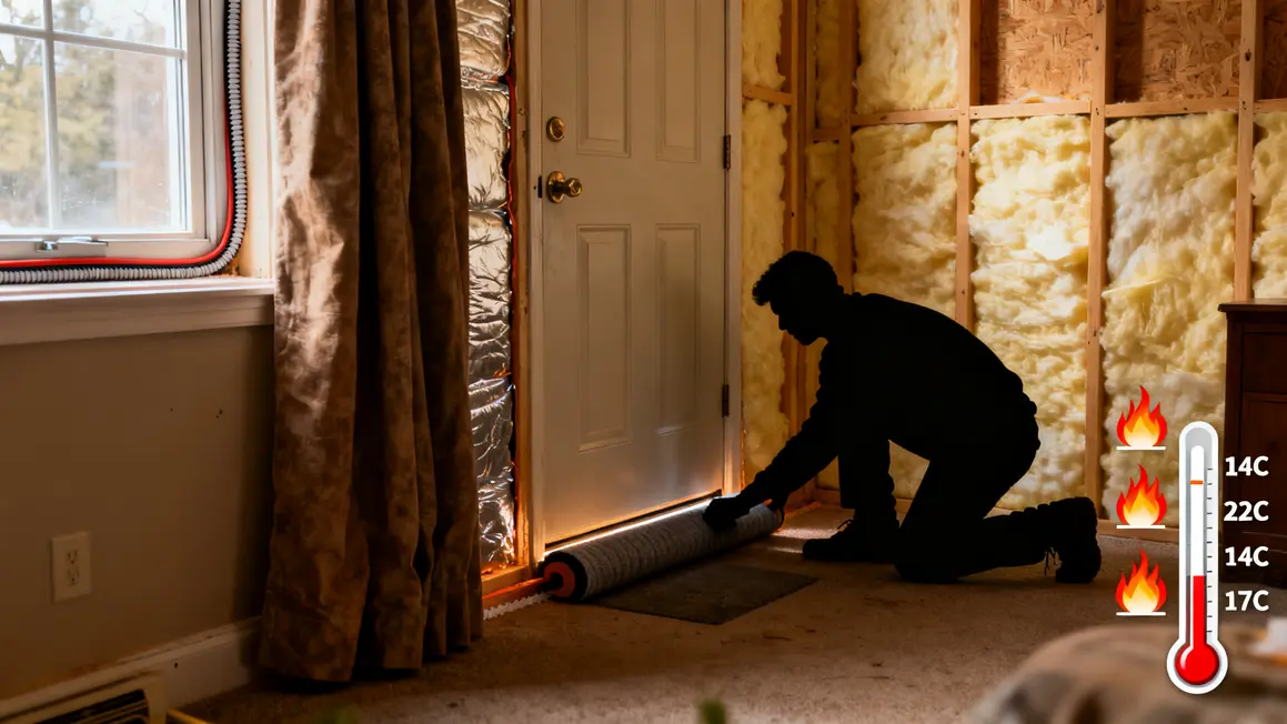 isolation habitation chauffage economique joints rideaux panneaux