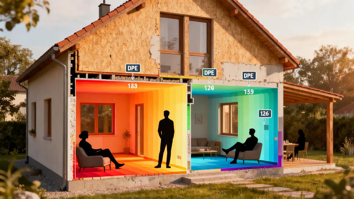 chauffage economique pertes chaleur DPE maison isolation