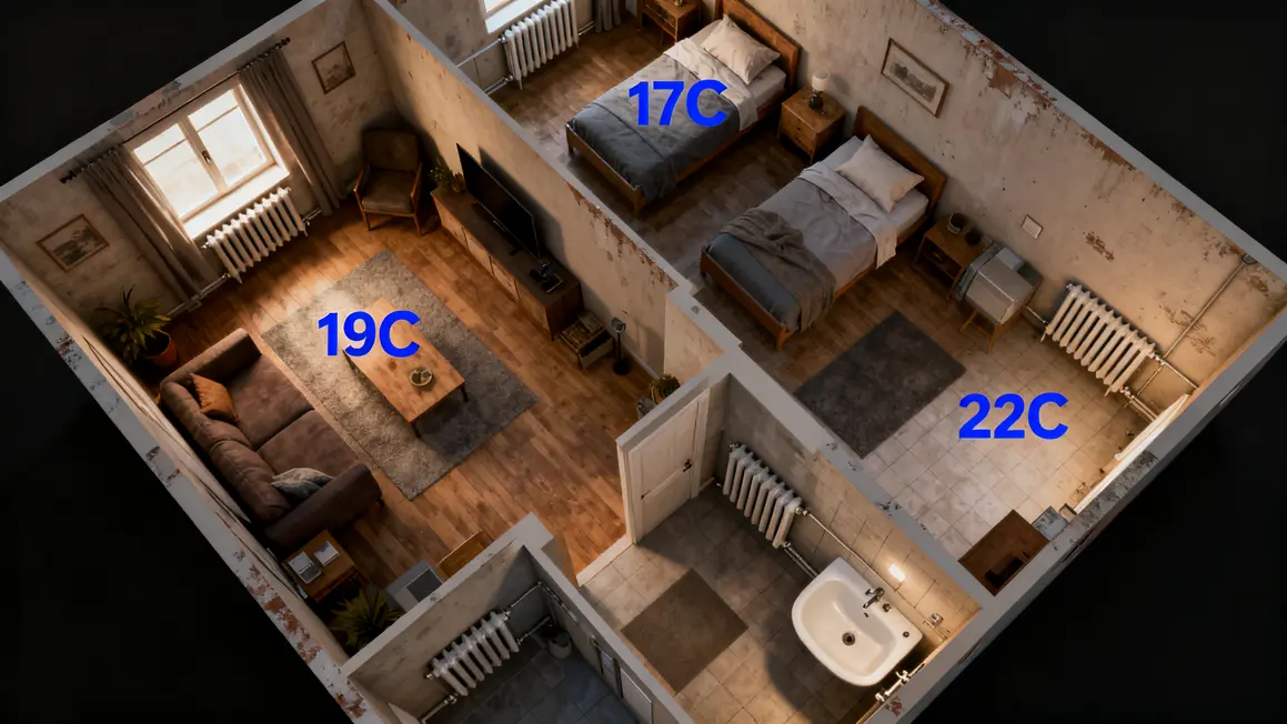 Reglages temperature chauffage economique appartement