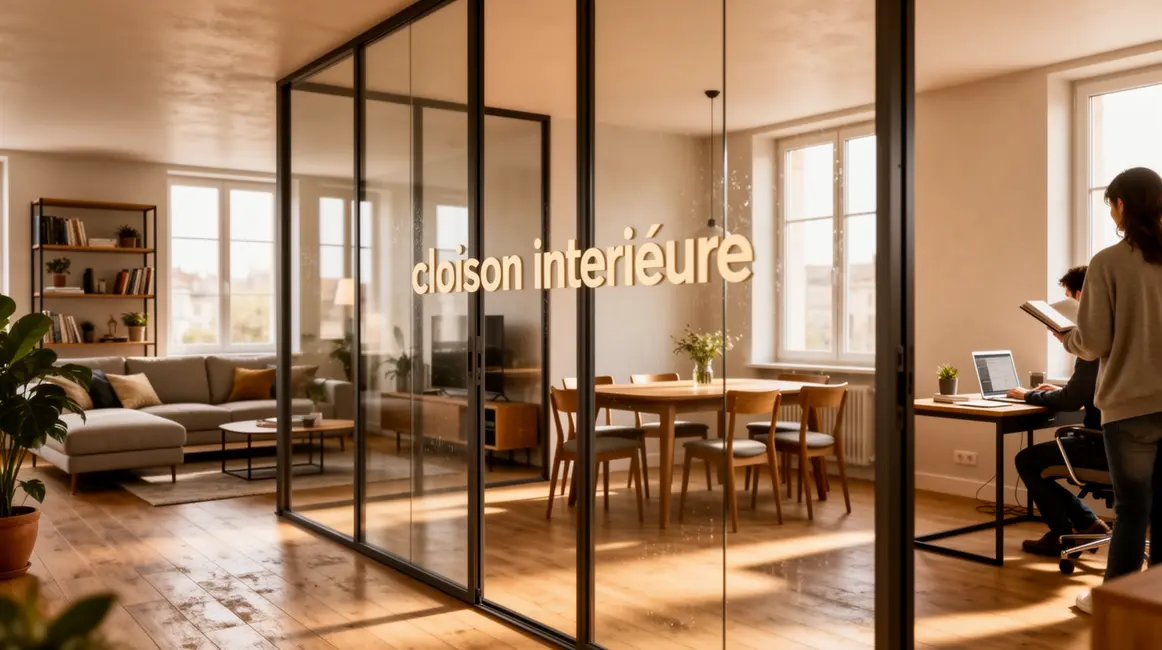 Cloison intérieure petit budget vue sur appartement moderne