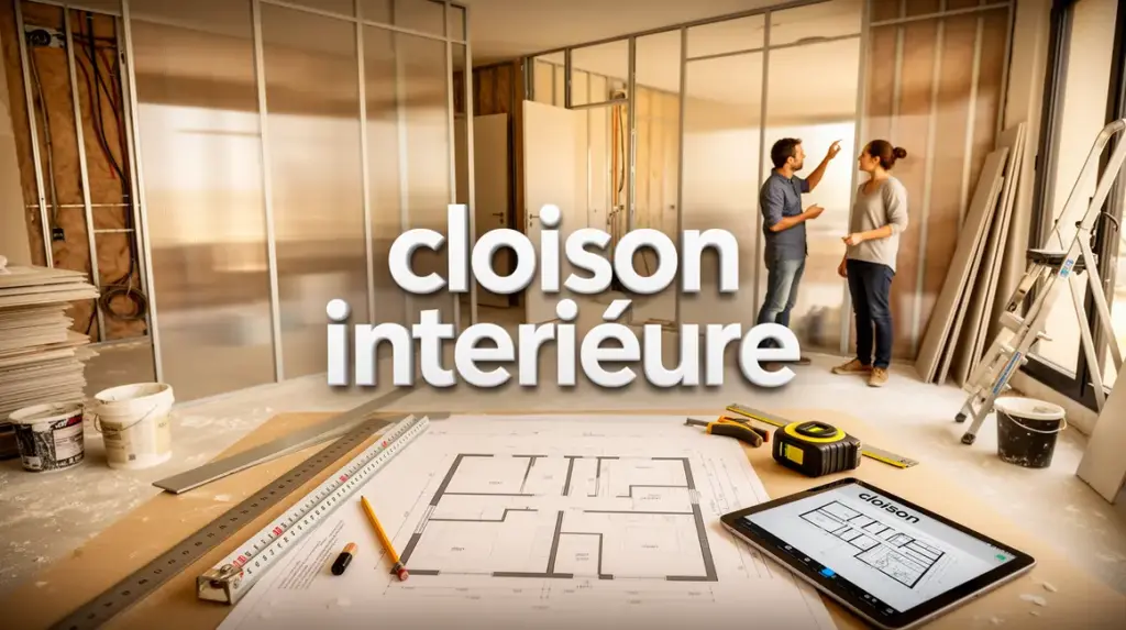 cloison interieure espace renovation outils