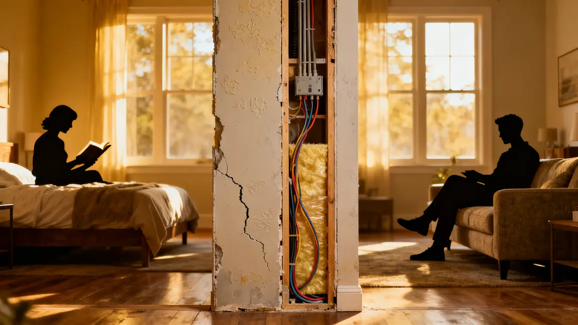 cloison intérieure isolante entre chambre et salon