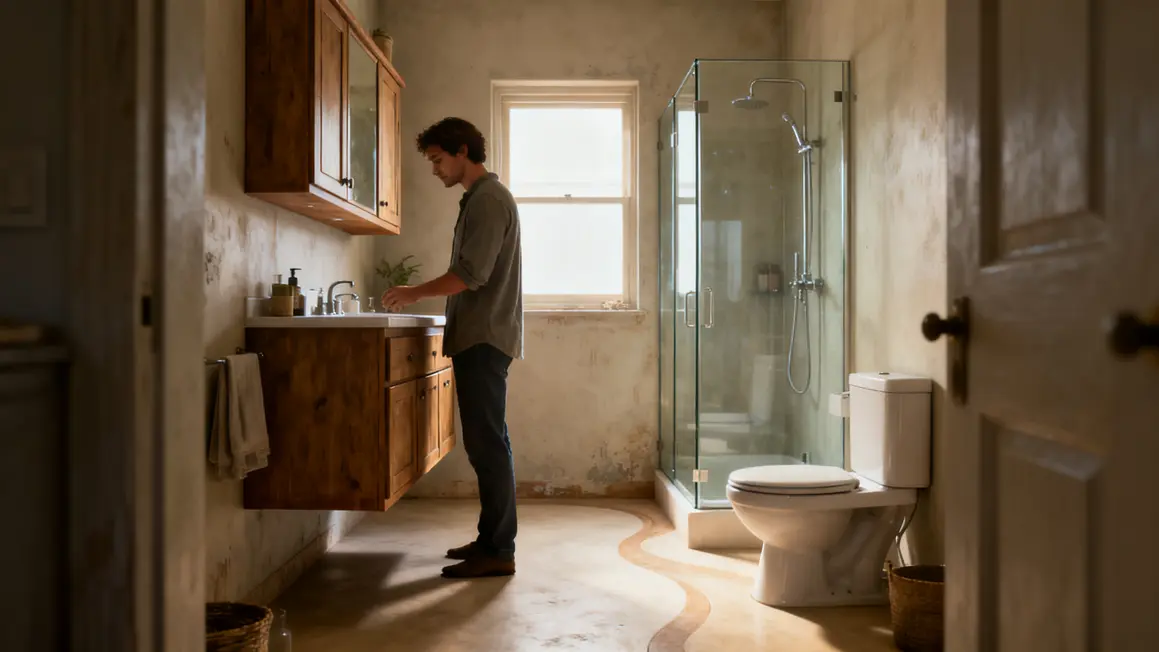 salle de bains compacte : bonnes pratiques pour un résultat durable 3 Circulation salle de bains compacte, distances confortables