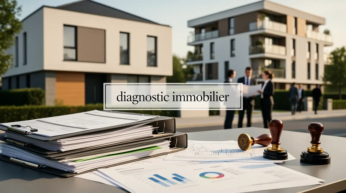 Bien choisir diagnostic immobilier : méthode simple et fiable en petit budget 2 Rapports diagnostic immobilier devant maison et immeuble
