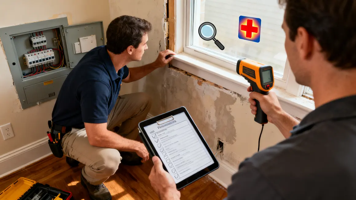 rénovation de maison ancienne : plan d’action simple et réaliste en petit budget 4 diagnostic experts maison ancienne thermomètre infrarouge checklist