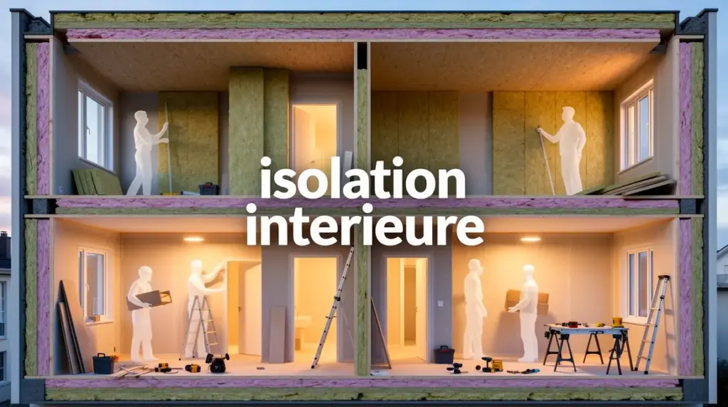 coupe logement isolants intérieur