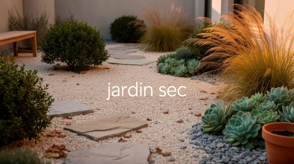 jardin sec : guide pratique pour bien commencer en petit budget 2 jardin sec moderne petit, gravier, succulentes arbustes graminées