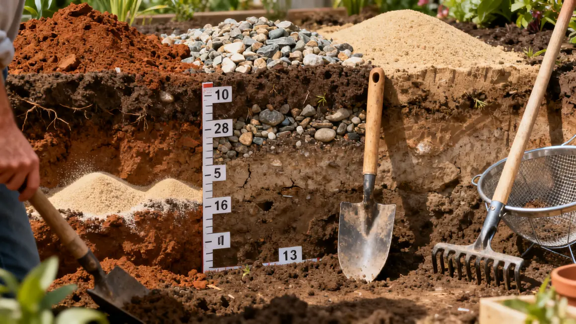 jardin sec : erreurs fréquentes à éviter 4 coupe sol argileux limoneux sableux outils jardinage