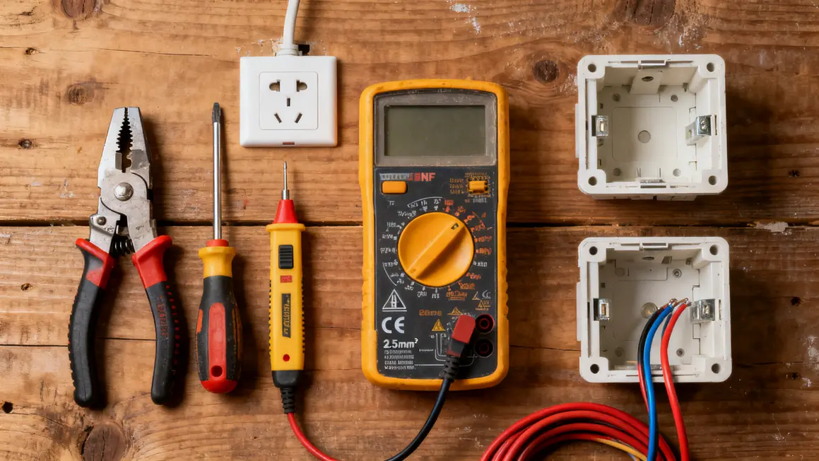 Outils prise électrique normes CE NF alignés