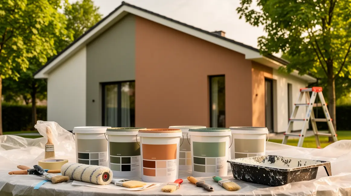 peinture façade en 2026 : points clés à connaître 2 peinture facade en 2026 maison contemporaine palettes tendance