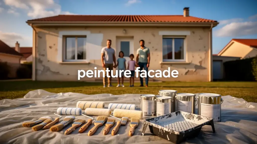 peinture facade maison outils famille