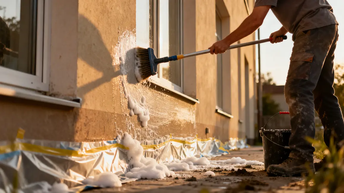 Nettoyage façade brosse peinture protections
