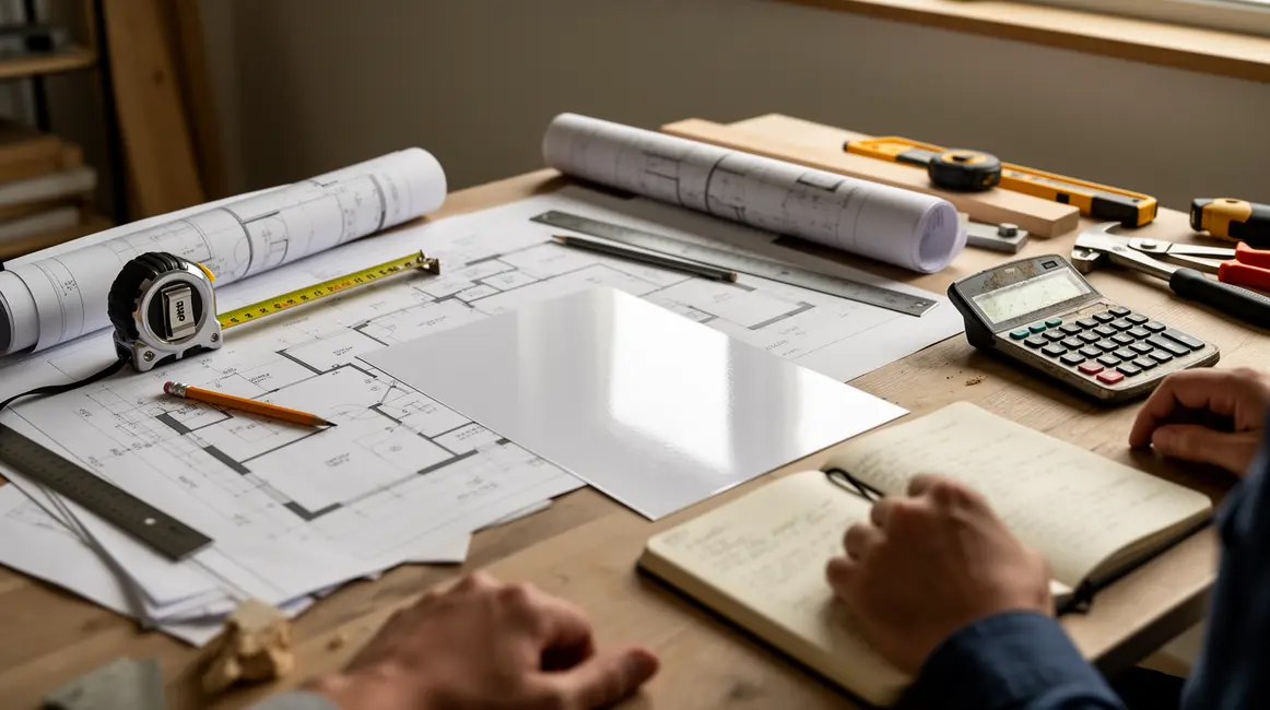 plan de rénovation : avantages, limites et alternatives en petit budget 2 Vue plan de renovation sur bureau avec outils