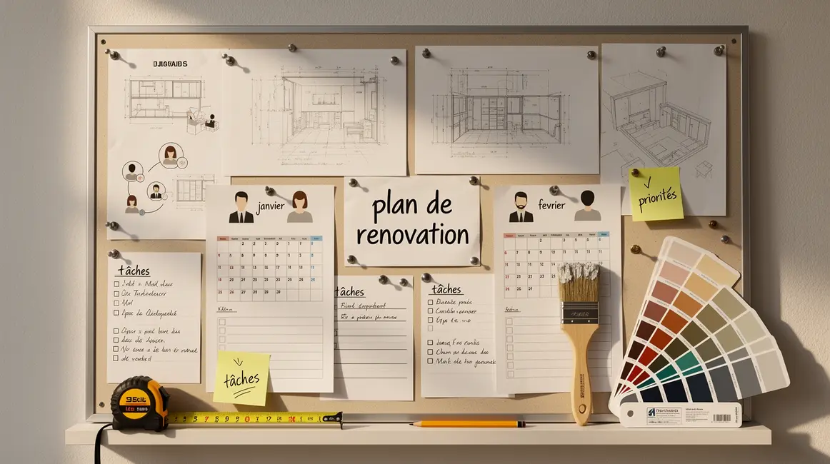 plan de rénovation : erreurs fréquentes à éviter 2 tableau organisation plan de rénovation