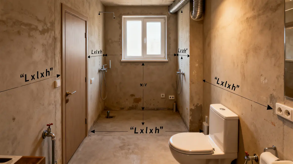 Plan salle de bains compacte contraintes techniques dimensions