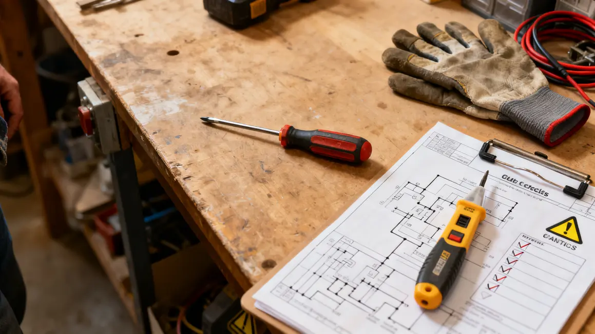 checklist preparation prise electrique outils