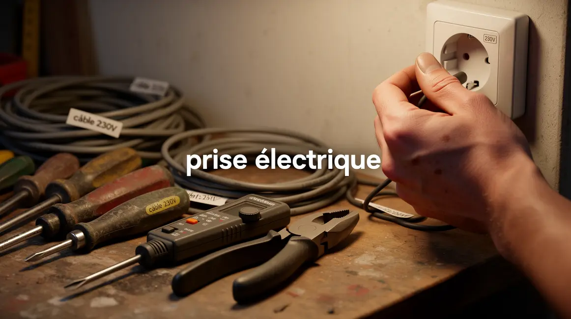 prise électrique : guide débutant sans jargon en petit budget 2 Photo prise electrique outils cables installation