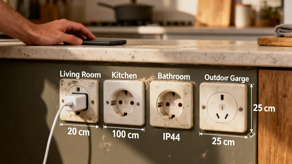 prise électrique : checklist avant de se lancer en petit budget 4 prises electriques localisation hauteur securite ip44