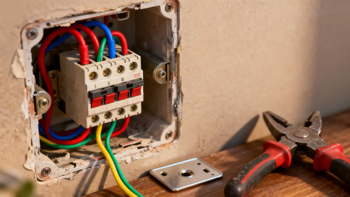prise electrique schema fils ouverts