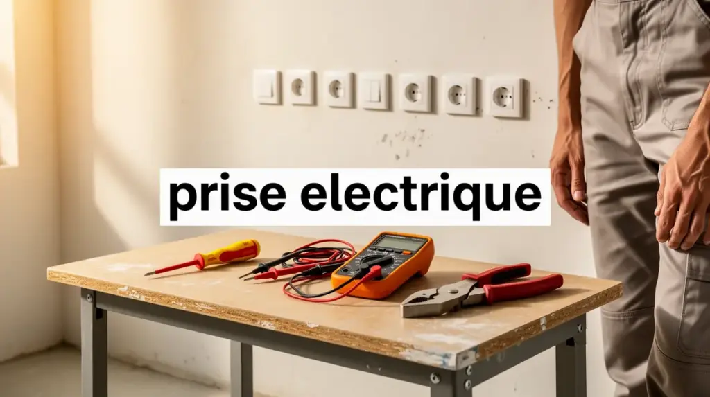 prises électriques mur moderne et outils sécurité