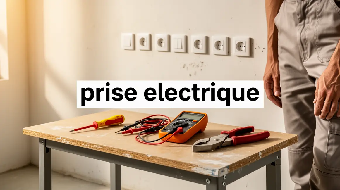 prises électriques mur moderne et outils sécurité