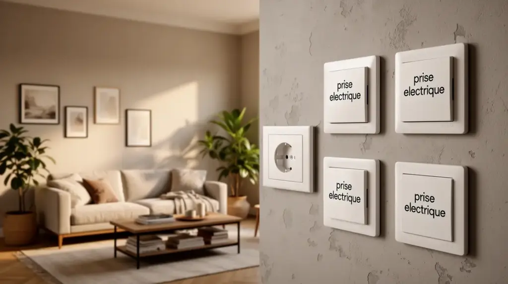 prise electrique multi murs moderne
