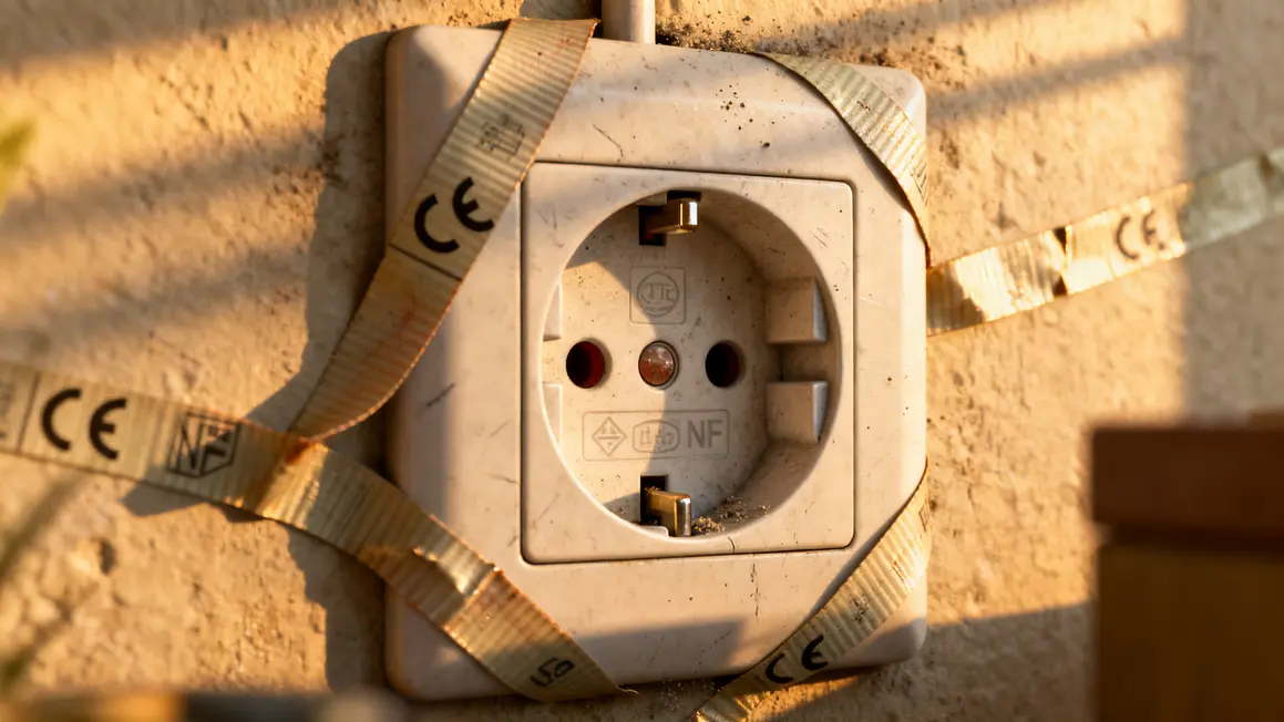 gros plan prise electrique sécurisée