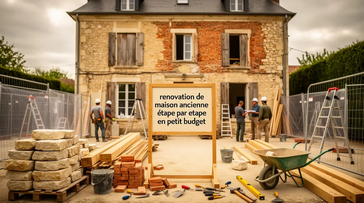 renovation maison ancienne petit budget vue chantier