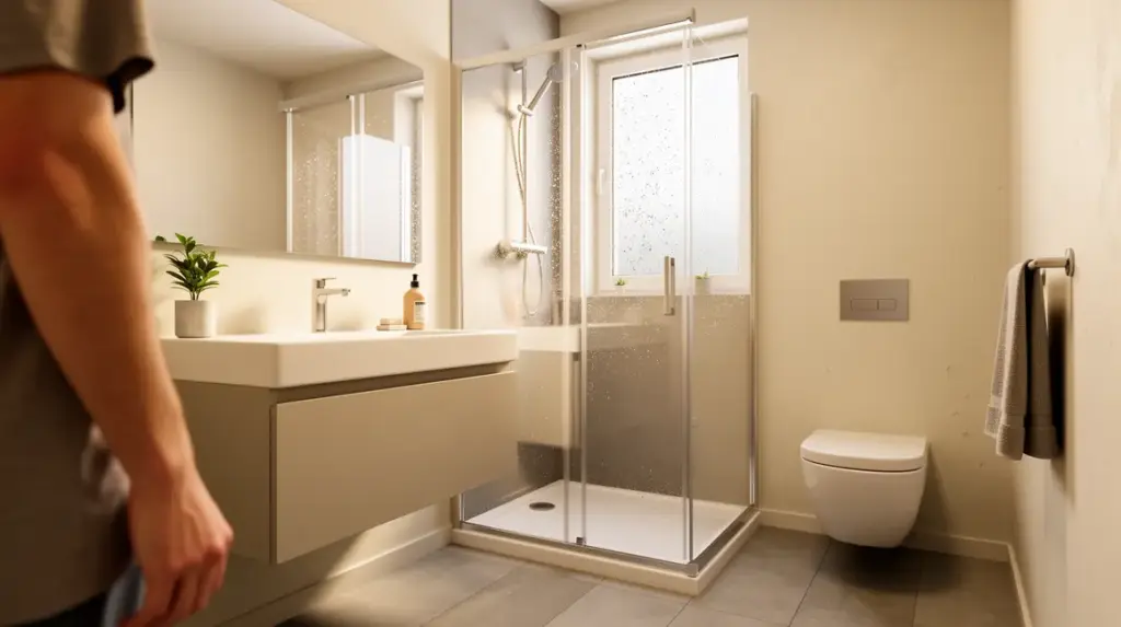 Salle de bains compacte moderne optimisée