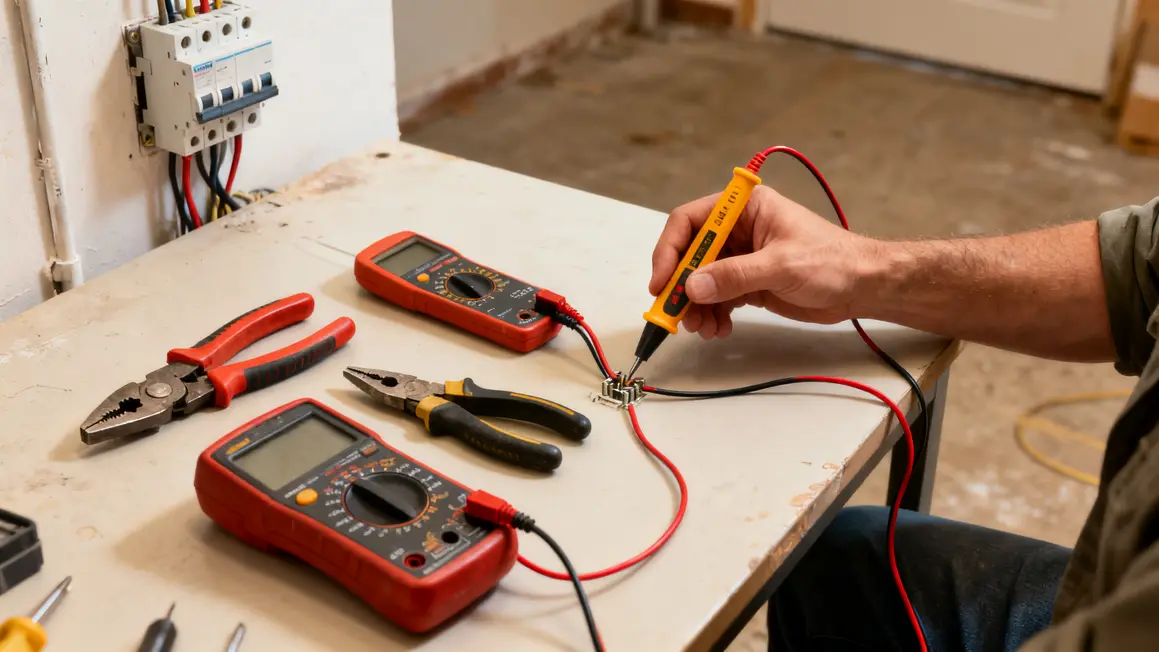 prise électrique : plan d’action simple et réaliste 4 securite prise electrique outils testeur travail