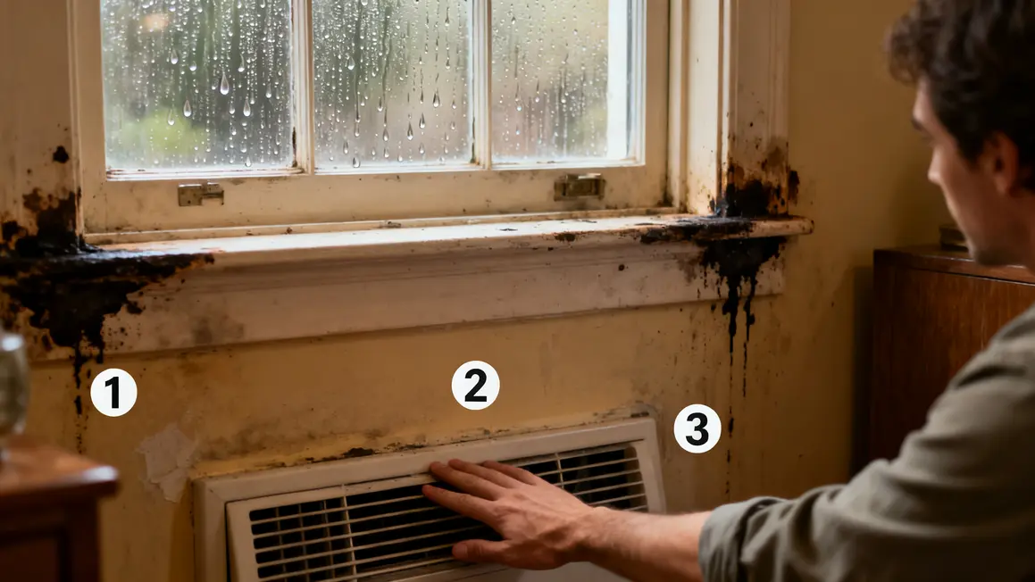 murs condensation courants air moisissures