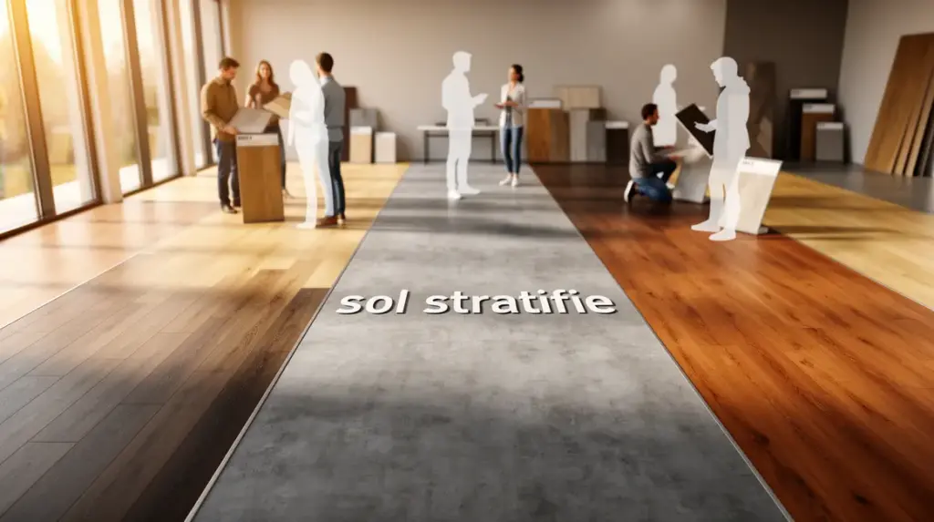 Visualisation sol stratifié moderne plusieurs styles