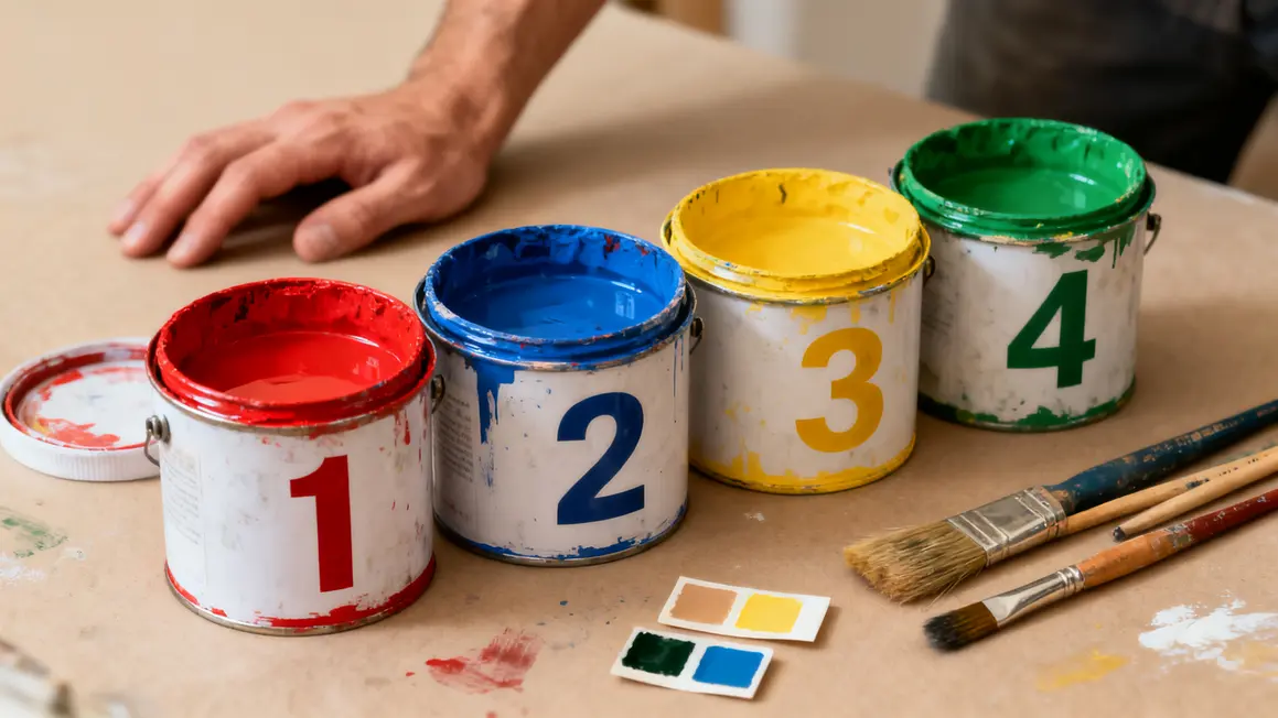 peinture façade : comparatif des options possibles 4 Comparatif peinture façade pots pinceaux